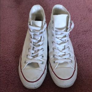 White Converse High tops. Worn few times